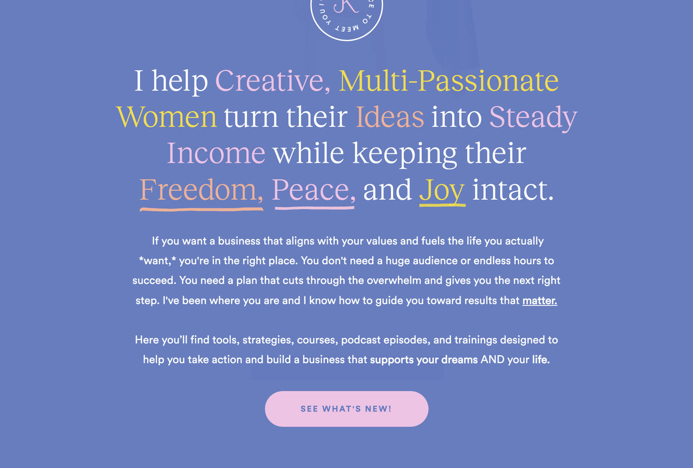 Origin — I help Creative, Multi-Passionate Women…